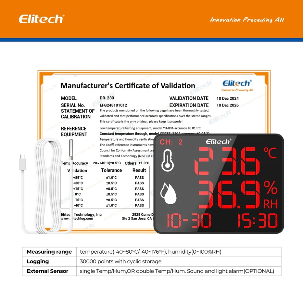 Datalogger de Temperatura y Humedad Bluetooth Grande